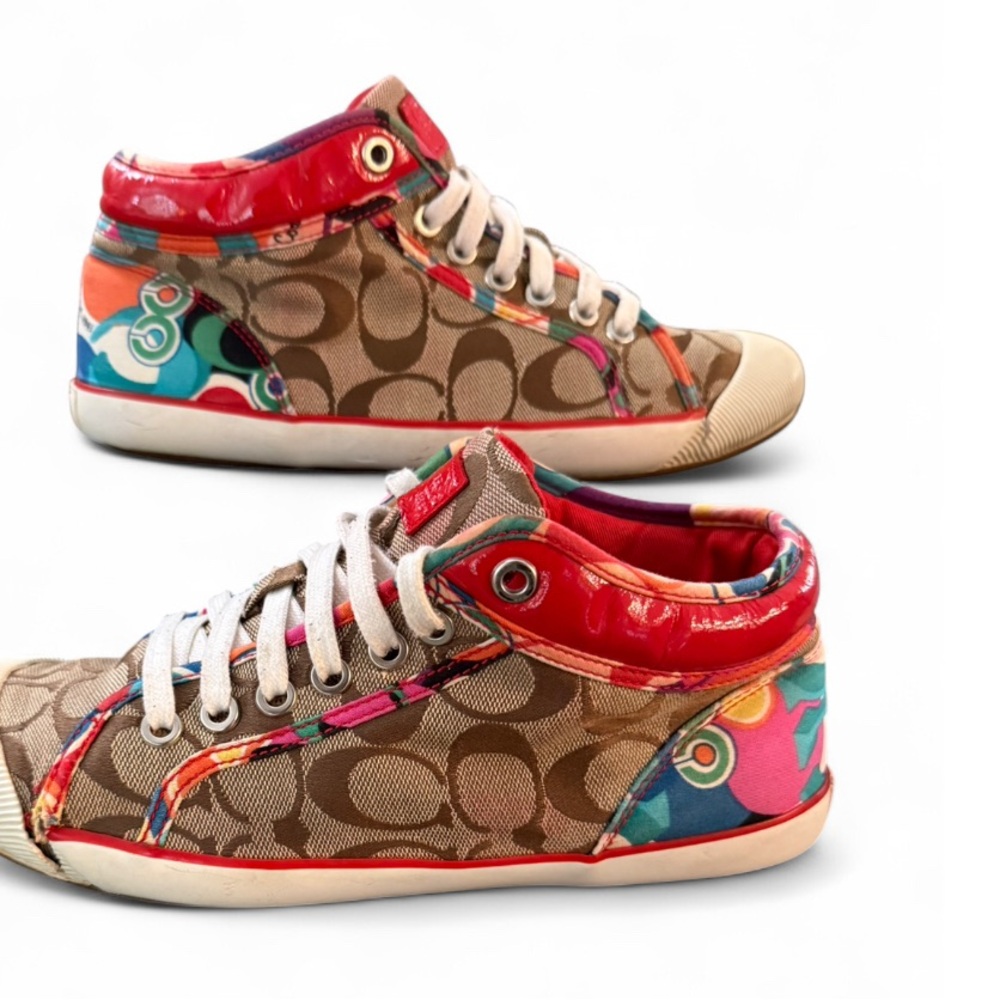 Y2K Coach Zorra Signature C Logo Sneakers, women 8.5